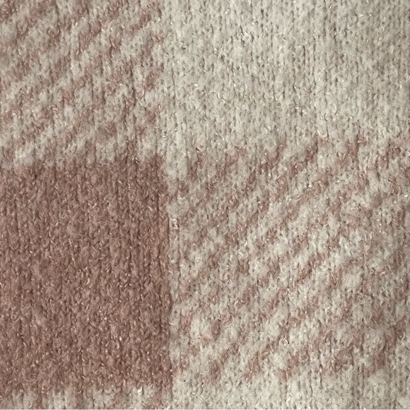 Verve Ami Women's Pink Buffalo Check Soft Button Back Long Sleeve Sweater XL - Picture 7 of 11